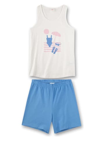 Sanetta Pyjama in Blau/ Weiß