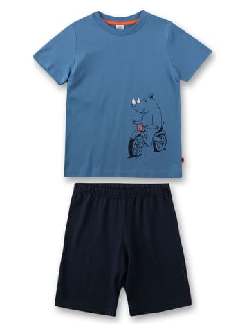 Sanetta Pyjama in Blau/ Schwarz