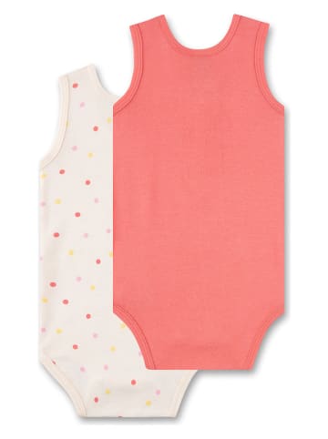 Sanetta 2-delige set: rompers roze/wit