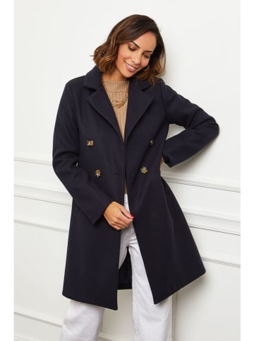 Le Comptoir du Manteau Tussenmantel donkerblauw - recht