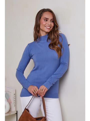 Soft Cashmere Pullover in Blau