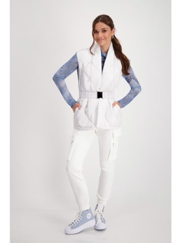 monari Doorgestikte bodywarmer wit