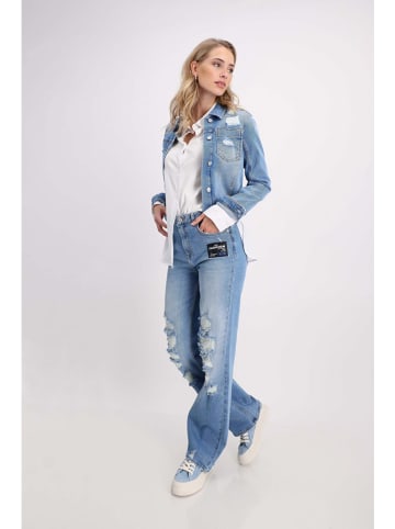 monari Spijkerjas blauw
