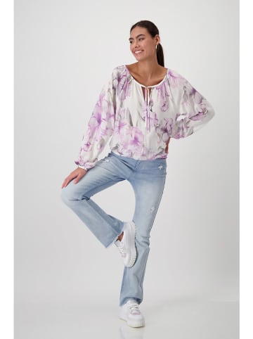 monari Blouse wit/lila