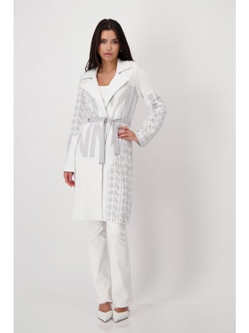 monari Longcardigan in Weiß/ Hellgrau