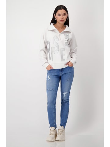 monari Bluza w kolorze srebrno-białym
