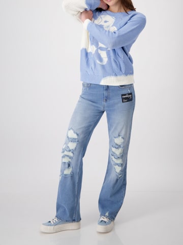 monari Pullover in Blau/ Weiß