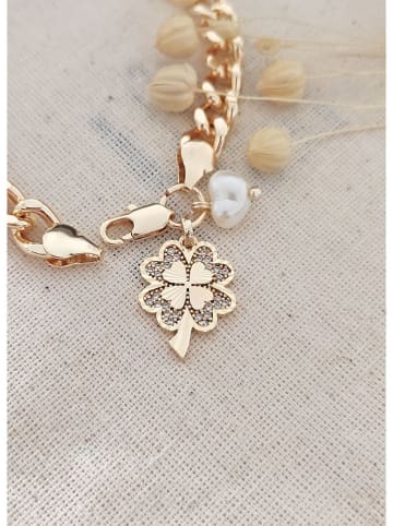atelier MIU Vergulde armband met edelstenen und Perle