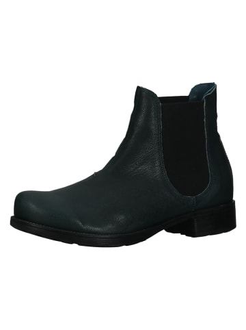 Think! Leder-Stiefeletten in Dunkelgrün
