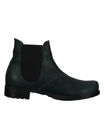 Think! Leder-Stiefeletten in Dunkelgrün