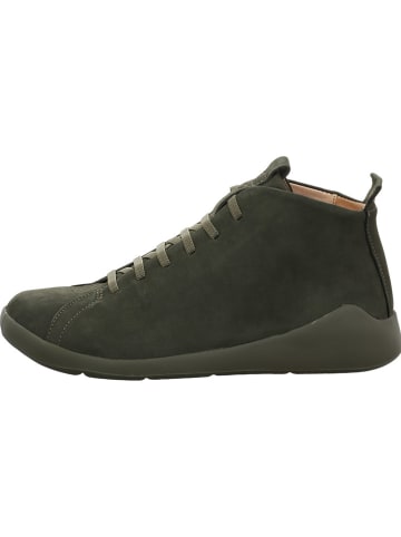 Think! Leder-Ankle-Boots in Khaki