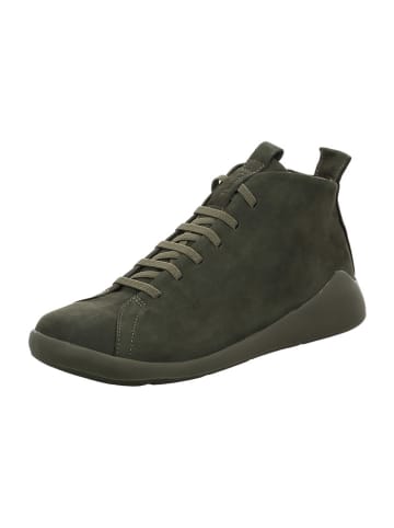 Think! Leder-Ankle-Boots in Khaki