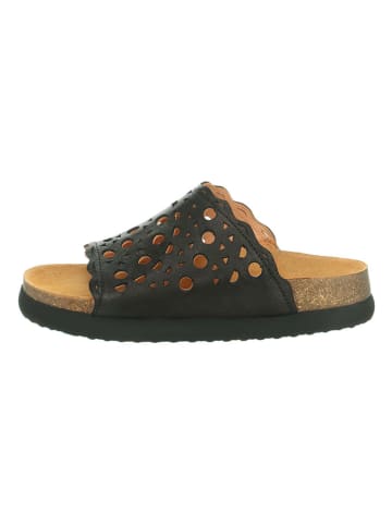 Think! Leren slippers zwart