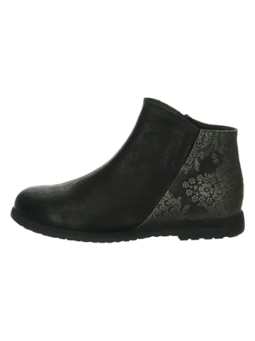 Think! Leder-Stiefeletten in Schwarz