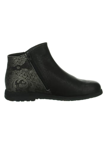 Think! Leder-Stiefeletten in Schwarz