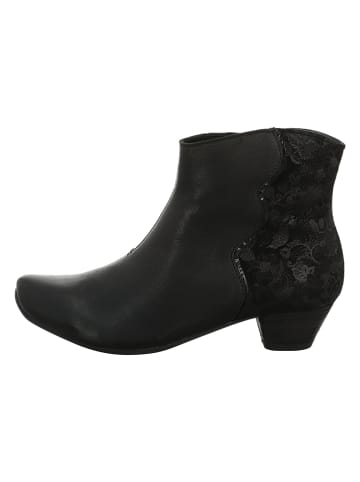 Think! Leder-Stiefeletten in Schwarz