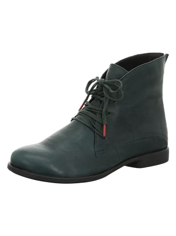 Think! Leder-Stiefeletten in Dunkelgrün