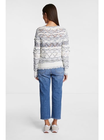 Rich & Royal Pullover in Weiß/ Blau
