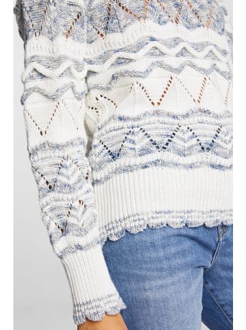 Rich & Royal Pullover in Weiß/ Blau
