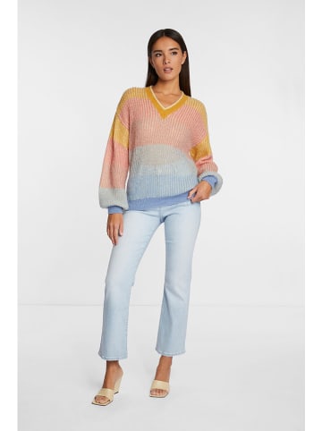 Rich & Royal Pullover in Rosa/ Hellblau/ Gelb