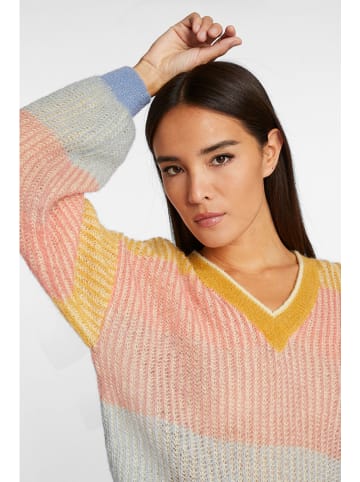 Rich & Royal Pullover in Rosa/ Hellblau/ Gelb