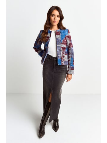 Rich & Royal Cardigan in Blau/ Braun