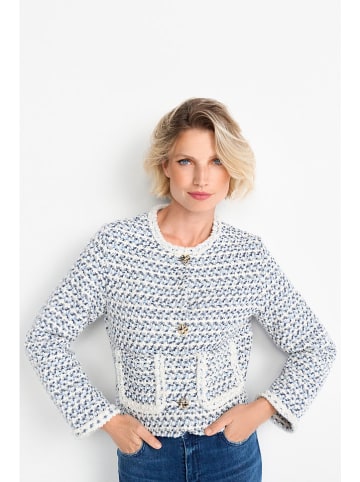 Rich&Royal Cardigan in Weiß/ Blau