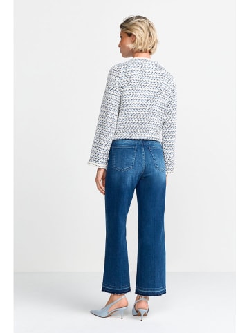 Rich & Royal Cardigan in Weiß/ Blau