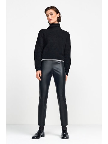 Rich & Royal Kunstlederhose in Schwarz