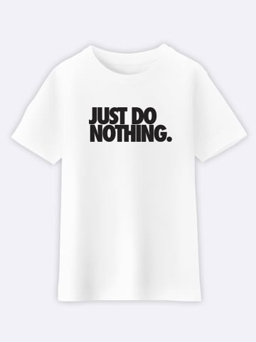 WOOOP Koszulka "Just do nothing" w kolorze białym