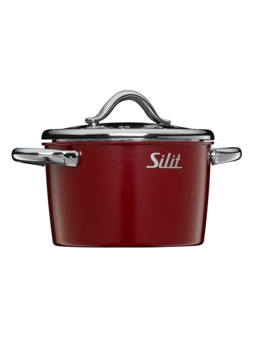 Silit Kurzzeitwecker "Vitaliano Rosso" in Silber/ Rot - Ø 5,5 cm