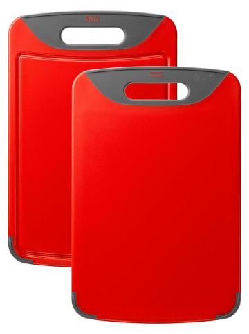 Silit Deska w kolorze czerwono-szarym do krojenia - 38 x 25 cm