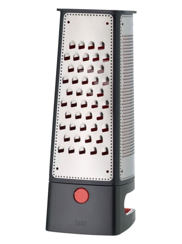 Silit  Vierkante rasp zilverkleurig/grijs/rood - (B)29,5 x (H)11 x (D)11 cm