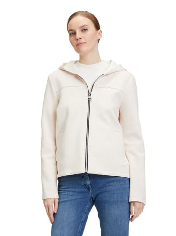 AMBER & JUNE Sweatjacke in Creme