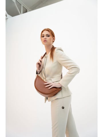 Christian Laurier Leder-Umhängetasche ''Jonas'' in Camel - (B)33 x (H)15 x (T)9 cm