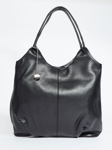 Christian Laurier Leder-Henkeltasche "Bagi" in Schwarz - (L)38 x (B)37 cm