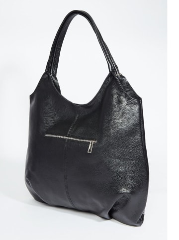 Christian Laurier Leder-Henkeltasche "Bagi" in Schwarz - (L)38 x (B)37 cm