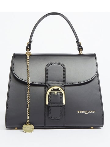 Christian Laurier Leder-Henkeltasche "Allana" in Schwarz - (B)20 x (H)15 x (T)6 cm