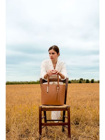 Christian Laurier Leder-Henkeltasche "Gia" in Kamel - (B)29 x (H)30 x (T)12,5 cm