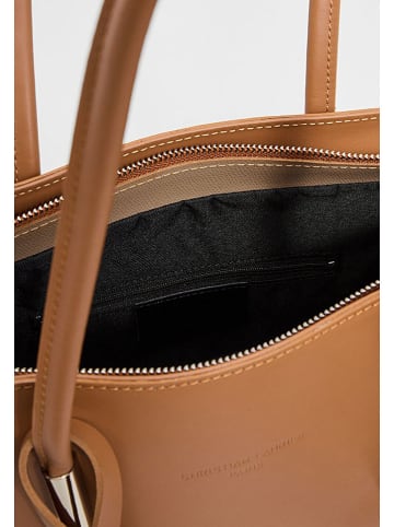 Christian Laurier Leder-Henkeltasche "Gia" in Kamel - (B)29 x (H)30 x (T)12,5 cm