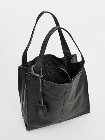 Christian Laurier Leder-Henkeltasche "Agathe" in Schwarz - (B)32,5 x (H)32 x (T)10 cm