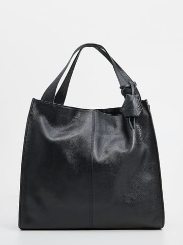 Christian Laurier Leder-Henkeltasche "Maxi" in Schwarz - (B)38,5 x (H)37 x (T)10 cm