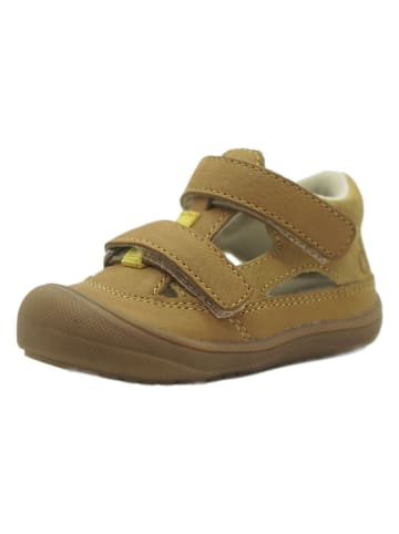 lamino Leren enkelsandalen lichtbruin