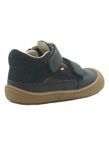 lamino Leren enkelsandalen donkerblauw