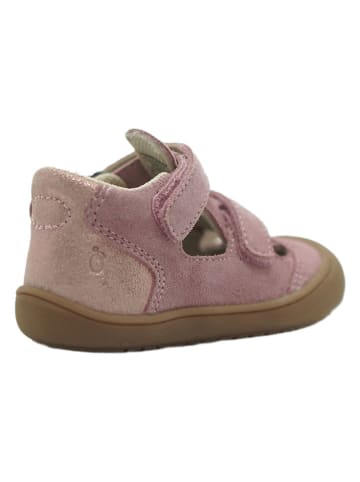 lamino Leren enkelsandalen lichtroze