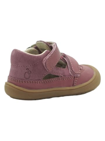 lamino Leren enkelsandalen rood