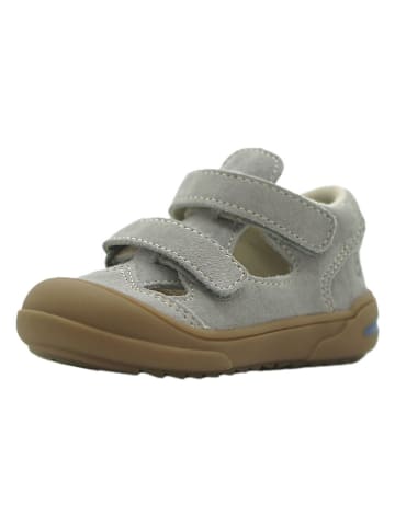 lamino Leren enkelsandalen grijs