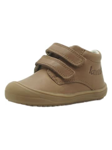 lamino Leren sneakers lichtbruin
