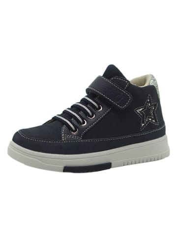 lamino Leren sneakers donkerblauw