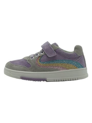 lamino Leren sneakers paars
